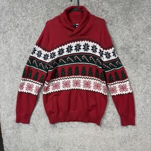 Place Sweater L Fair Isle Ugly Christmas Holiday Party Granny Kitsch Wintercore